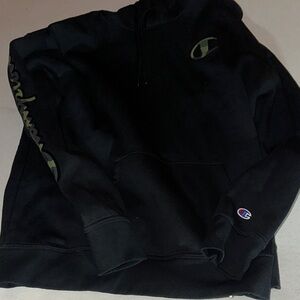 Mens Size 2X Champion Black Pullover Hoodie.